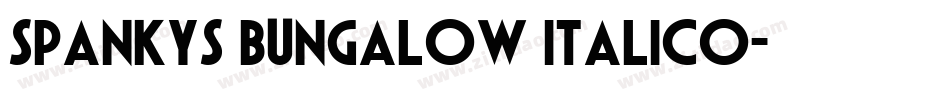 spankys bungalow italico字体转换